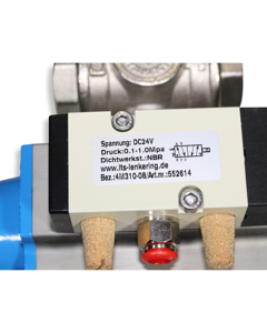 T-ball valve 3/4" left with pneum. actuator 24V 50Hz